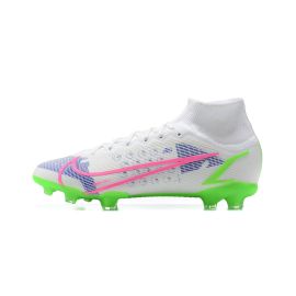 Nike Mercurial Superfly 8 Elite FG Soccer Cleats White Pink Purple Volt