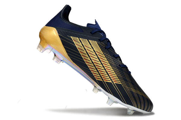 navy blue and gold soccer cleats
