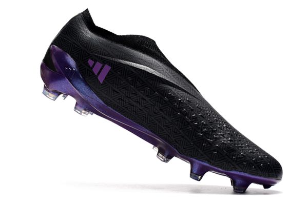 black and purple soccer cleats