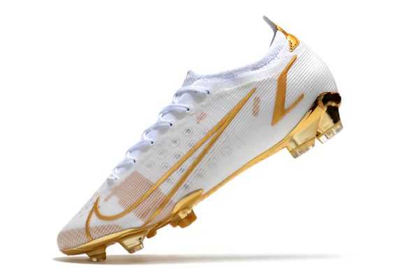 nike cleats gold and white