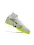 Nike Mercurial Superfly 8 Elite Safari TF Soccer Cleats - White_Black_Metallic Silver_Volt