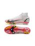 Nike Mercurial Superfly 8 Elite AG-PRO Soccer Cleats White Black Bright Crimson  Pink Blast