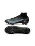 Nike Mercurial Superfly 8 Elite FG Soccer Cleats Black Iron Grey University Blue