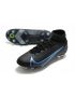 Nike Mercurial Superfly 8 Elite SG-PRO Soccer Cleats Black Iron Grey University Blue