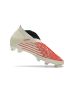 Adidas Predator Edge + FG Soccer Cleats Off White Vivid Red Gold Metallic