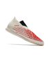 Adidas Predator Edge+ IN Soccer Shoes Off White Vivid Red Gold Metallic