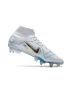 Cheap Nike Mercurial Superfly 8 Elite SG-Pro Soccer Cleats Grey Blackened Blue