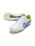 Cheap Nike Tiempo Legend 9 Elite FG Soccer Cleats White Blue Volt