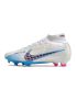 Nike Mercurial Superfly 9 Elite FG Soccer Cleats White Blue Pink