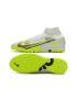 Nike Mercurial Superfly 8 Elite TF Soccer Cleats White  Black  Metallic Silver Volt