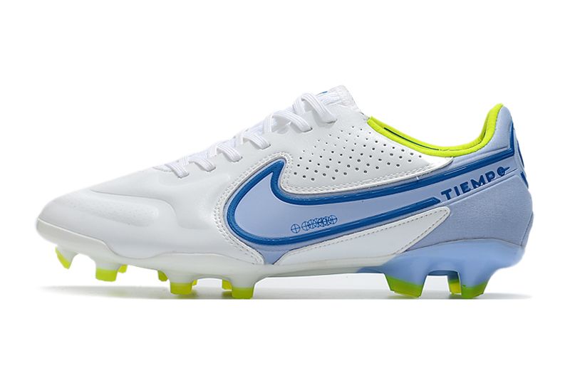 gusano al revés Optimismo Cheap Nike Tiempo Legend 9 Elite FG Soccer Cleats White Blue Volt