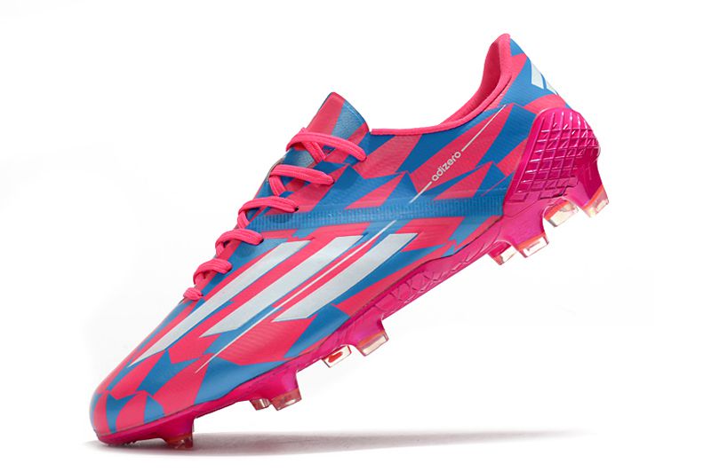 pink and blue adidas soccer cleats