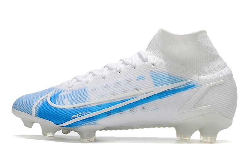 blue and white nike mercurial
