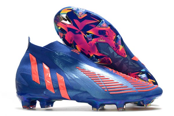 adidas Predator Edge+ FG Soccer Cleats Hi-Res Blue Turbo Hi-Res Blue