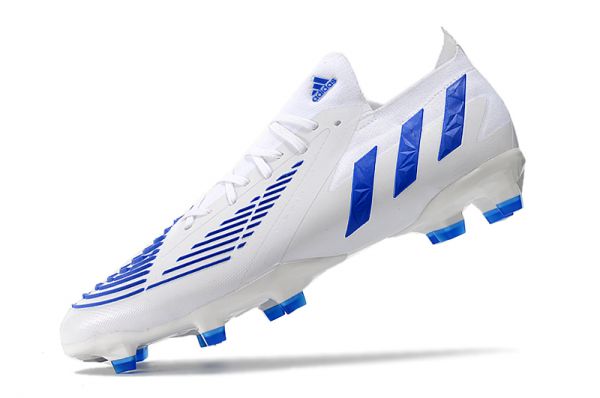adidas Predator Edge .1 Low FG Soccer Cleats - White _ Hi-Res Blue