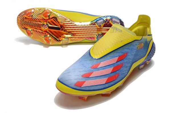adidas blue and red cleats