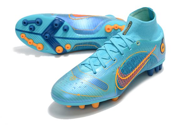 Nike Mercurial Superfly VIII Elite AG-Pro - Chlorine Blue Laser Orange Marina  Soccer Cleats