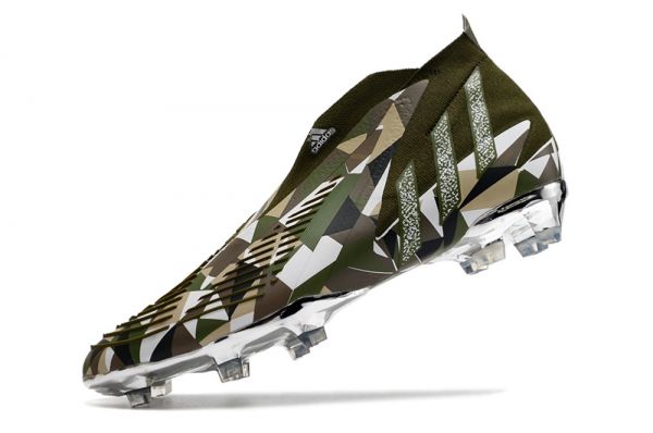 Adidas Predator Edge+ FG Olive Silver Metallic Magic Lime