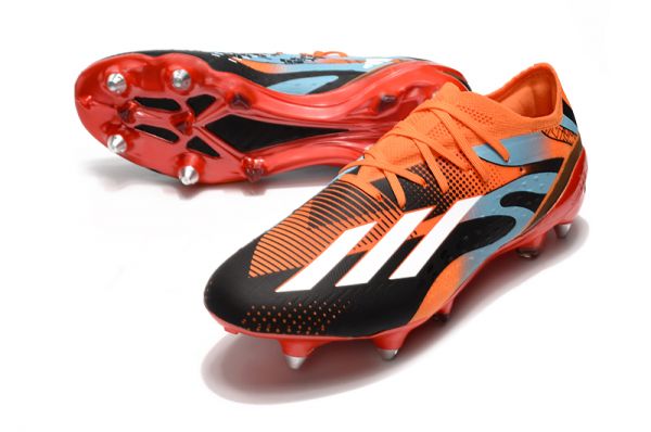 adidas X Speedportal.1 Messi SG Soccer Cleats Black Orange Turquoise