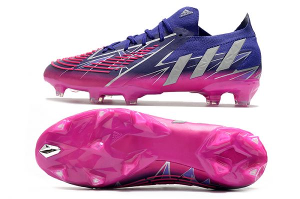 Cheap Adidas Predator Edge.1 Low FG Soccer Cleats Team College Purple Silver Metallic Shock Pink