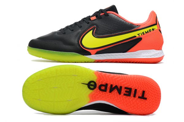 Cheap Nike React Tiempo Legend 9 Pro IC Soccer Cleats Black Yellow Red