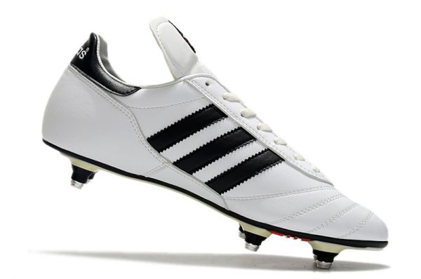 black and white adidas soccer shoes