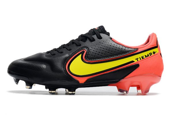 Nike Tiempo Legend 9 Elite FG Soccer Cleats Black Red Yellow