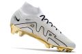 Nike Zoom Mercurial Superfly IX Elite FG Firm Ground Soccer Cleats White Black Gold